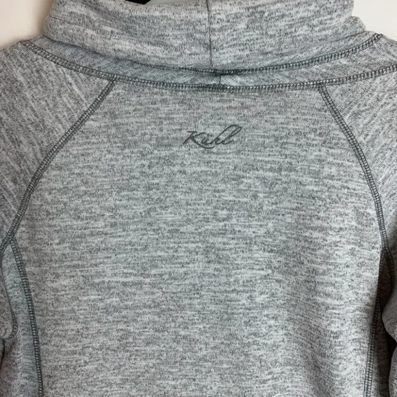 Kuhl Lea  Heather Gray Funnel Cowl Neck Pullover Sweater Sweatshirt Womens Sz M - Picture 12 of 15